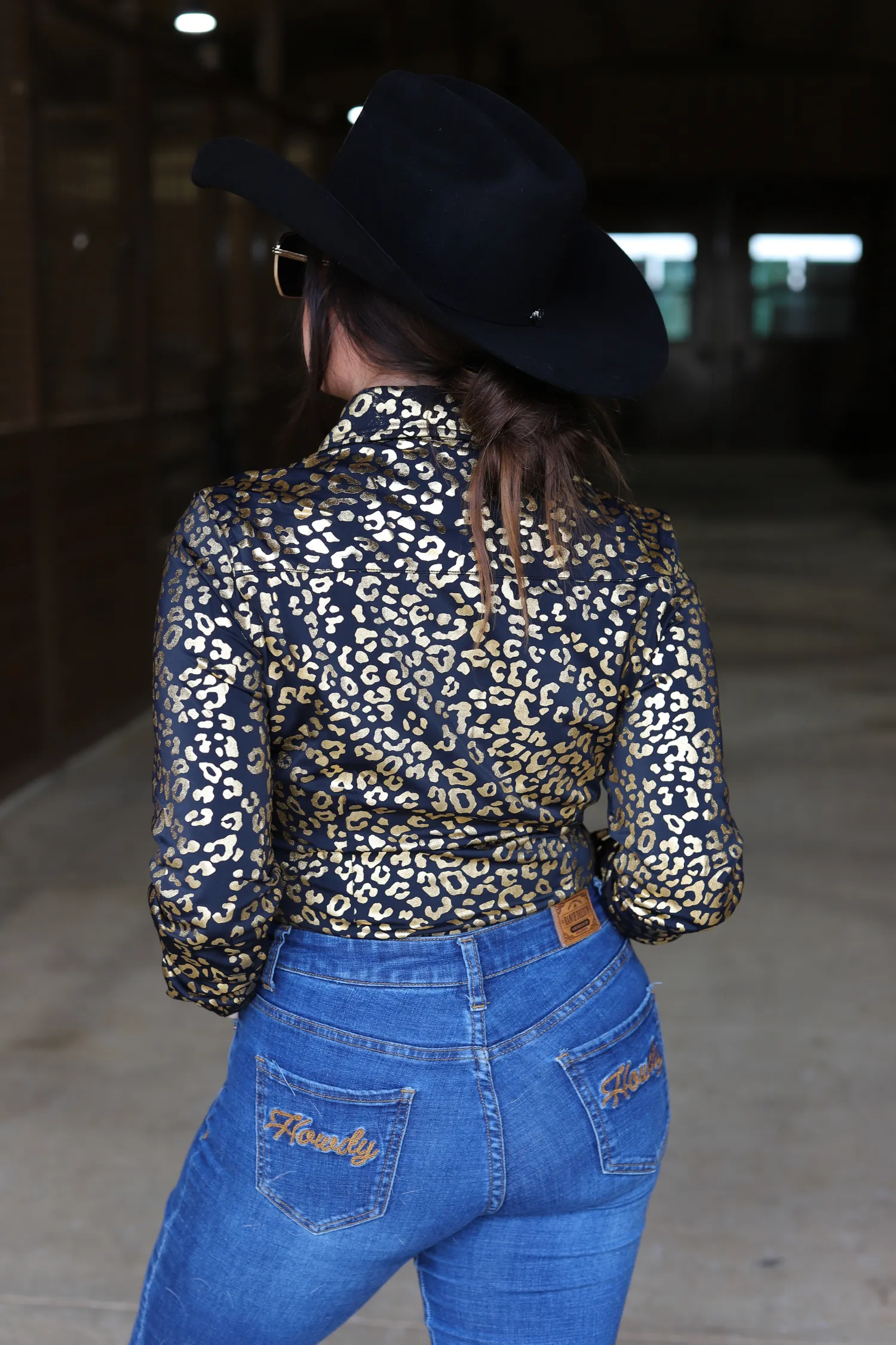 GOLD LEOPARD PERFORMANCE SHOW SHIRT