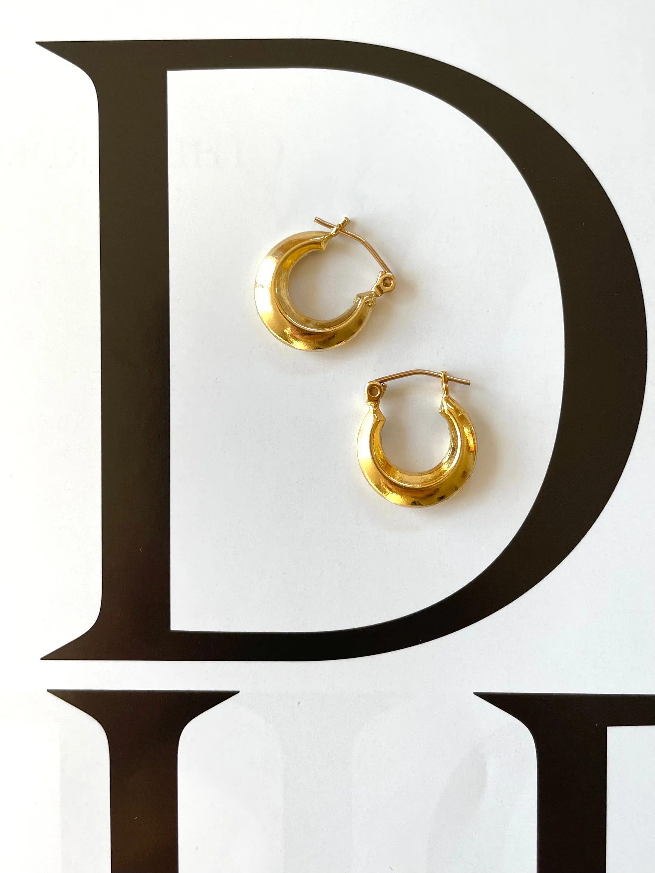 Hailey Petite Gold Hoops | Lisbeth