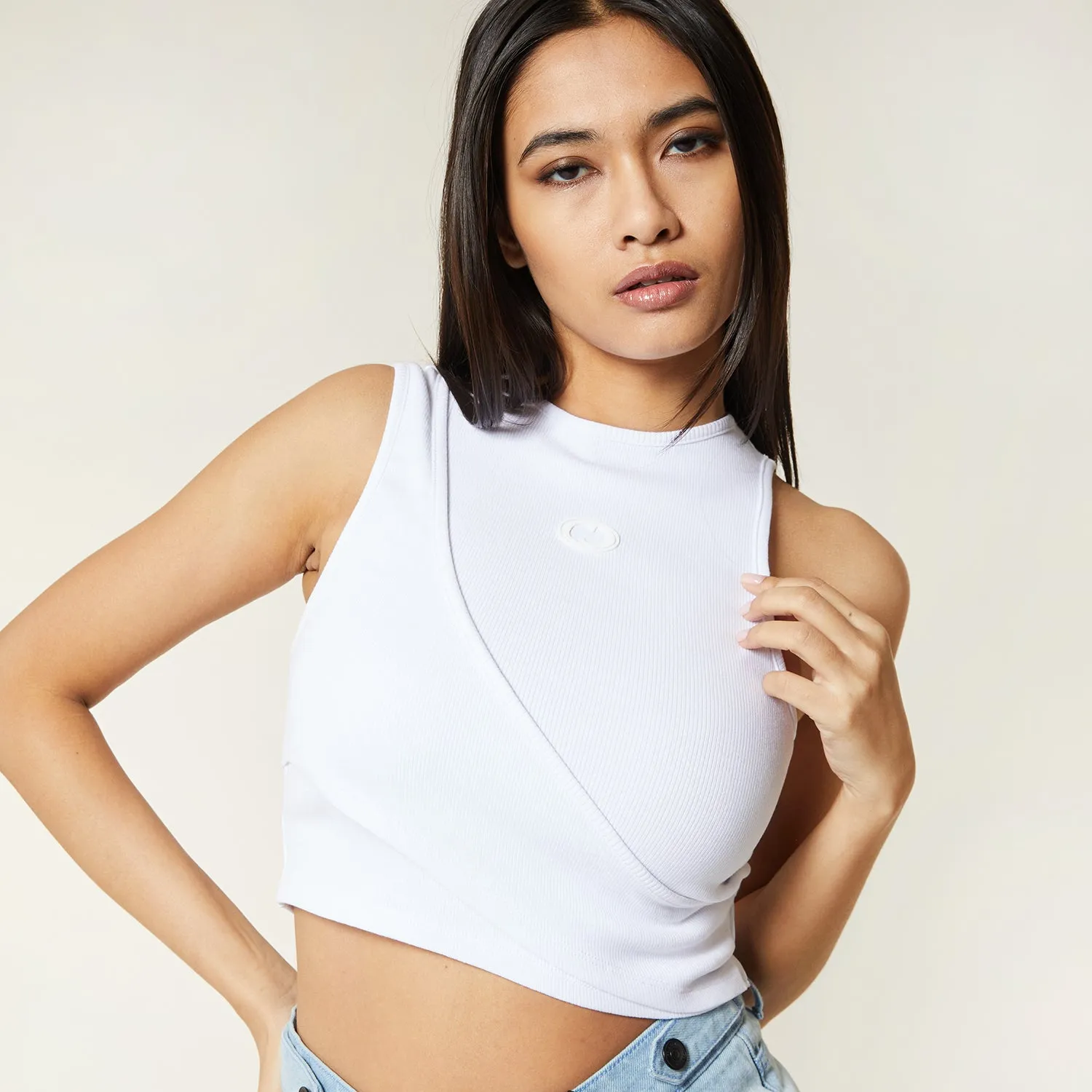 HOXTON HALTER TOP - WHITE