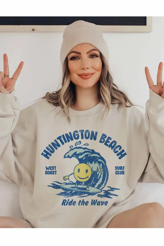 HUNTINGTON BEACH GRAPHIC SWEATSHIRT PLUS SIZE