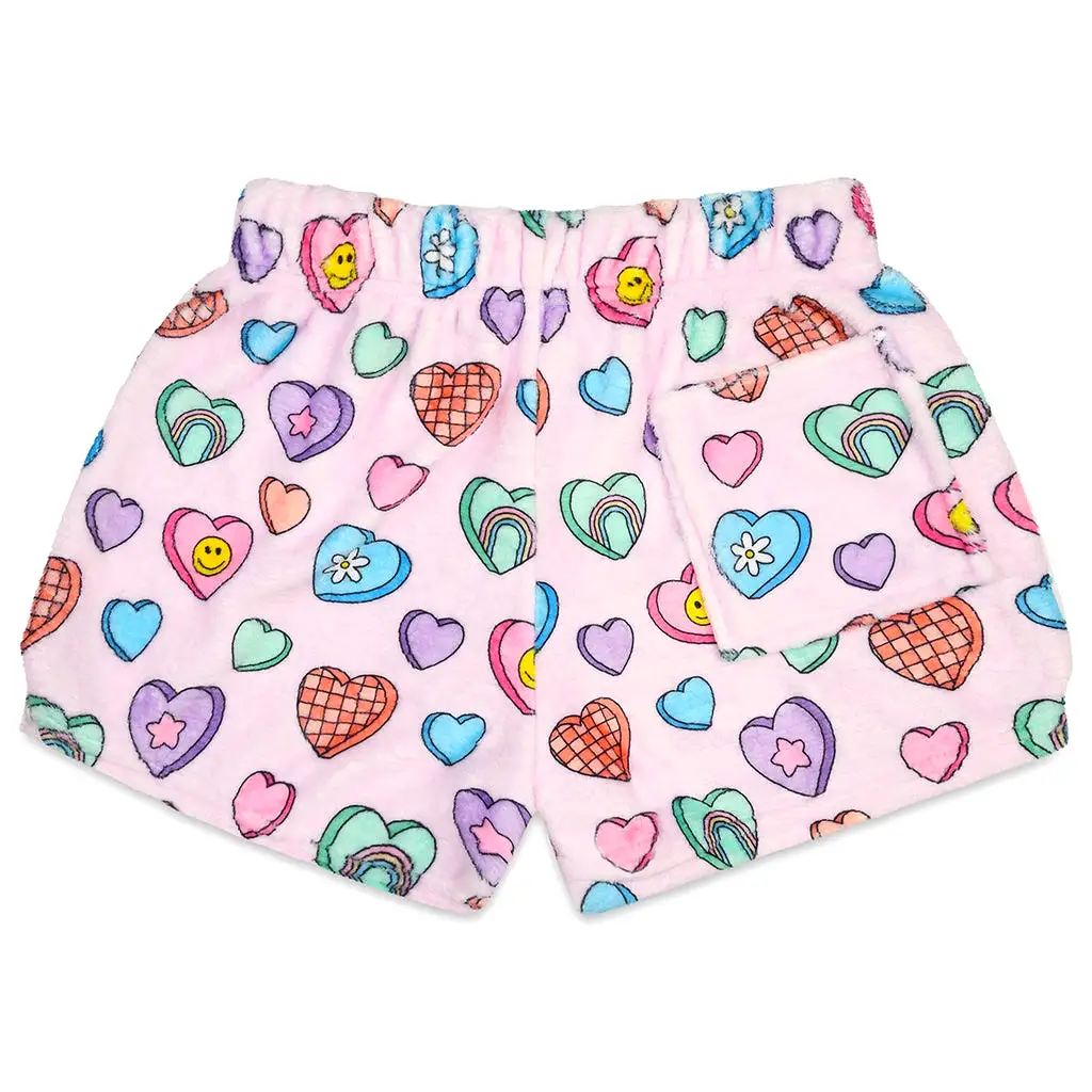 Iscream Candy Hearts Plush Shorts