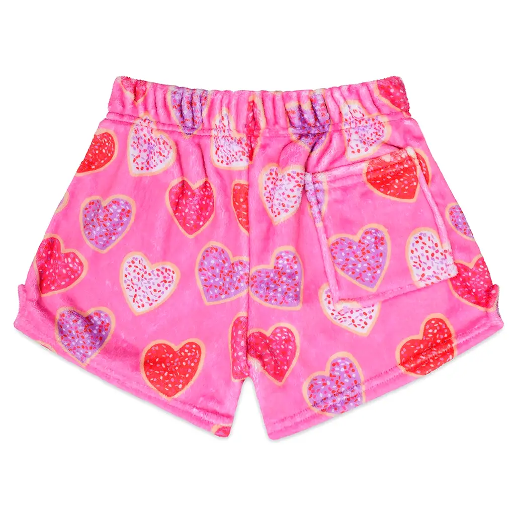 Iscream Heart Cookies Plush Shorts