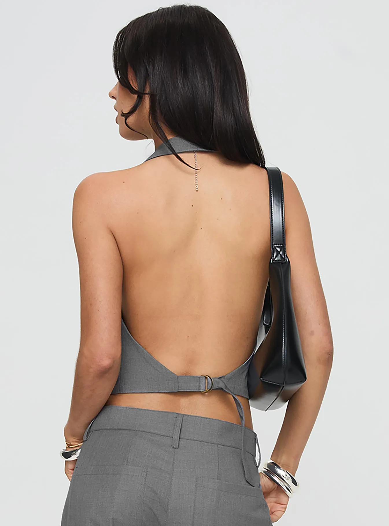 Je Suis Halter Top Slate