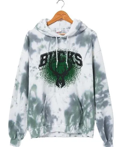 Junk Food Unisex Nba Milwaukee Bucks Tie Dye Hoodie