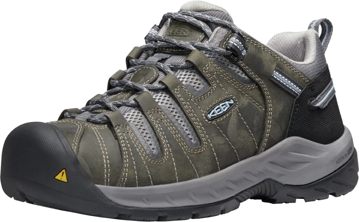 Keen Utility Womens Flint II Soft Toe Steel Grey/Paloma Leather Work Shoes