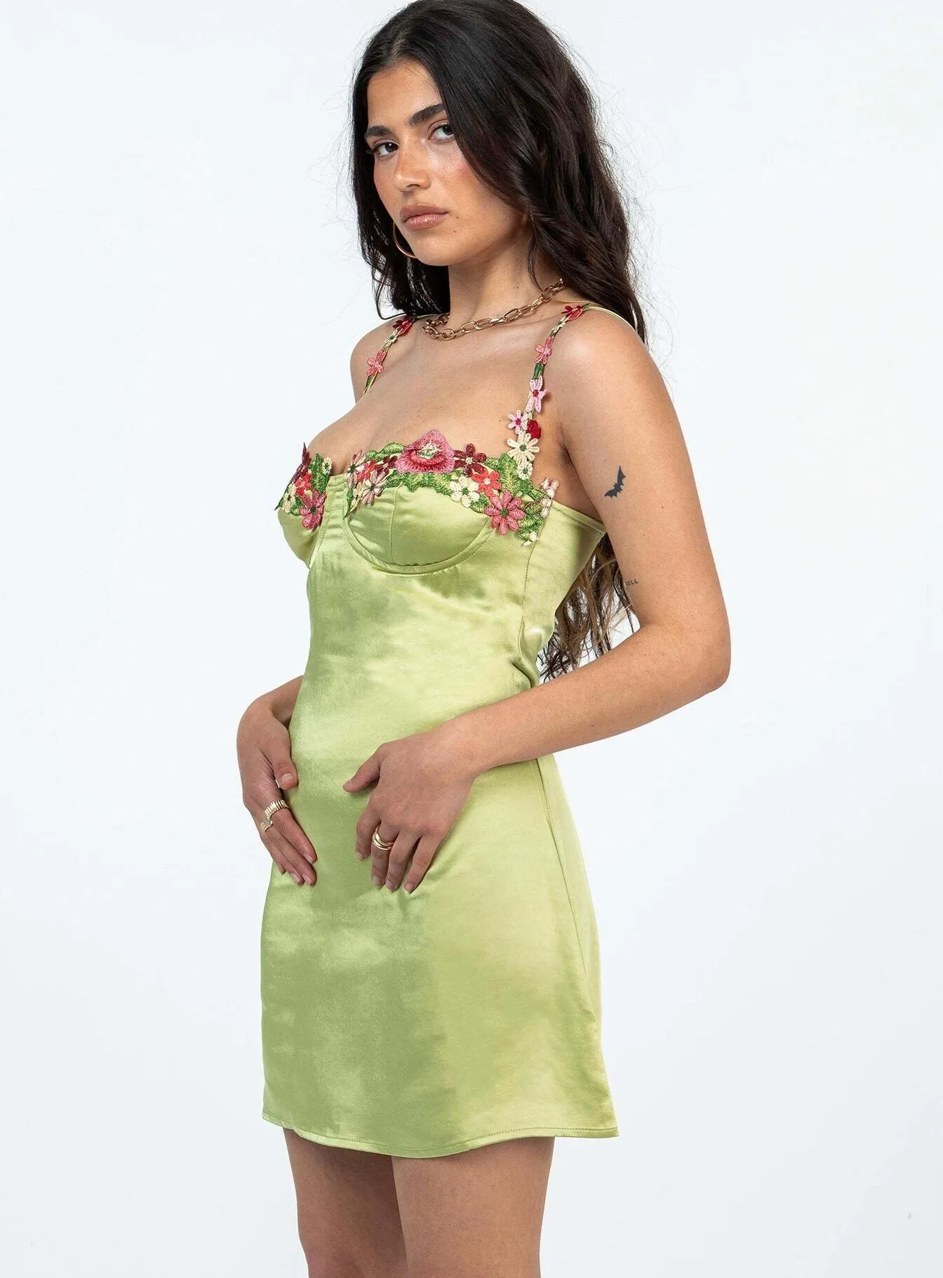 Kenzie Mini Dress Green Petite