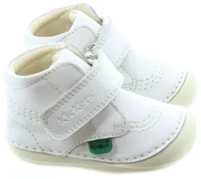 KICKERS Kids Softer Hi Baby Boots In White