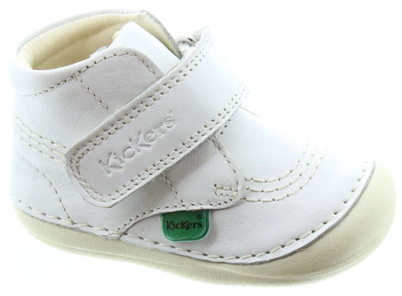 KICKERS Kids Softer Hi Baby Boots In White