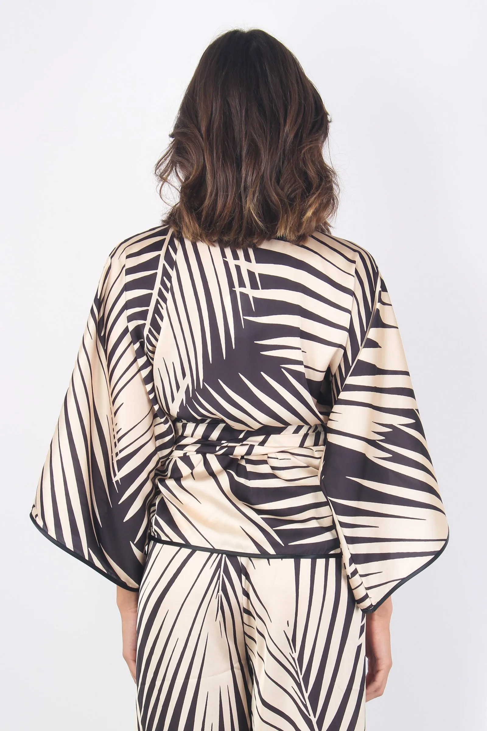 Kimono Corto Incrociato Beige