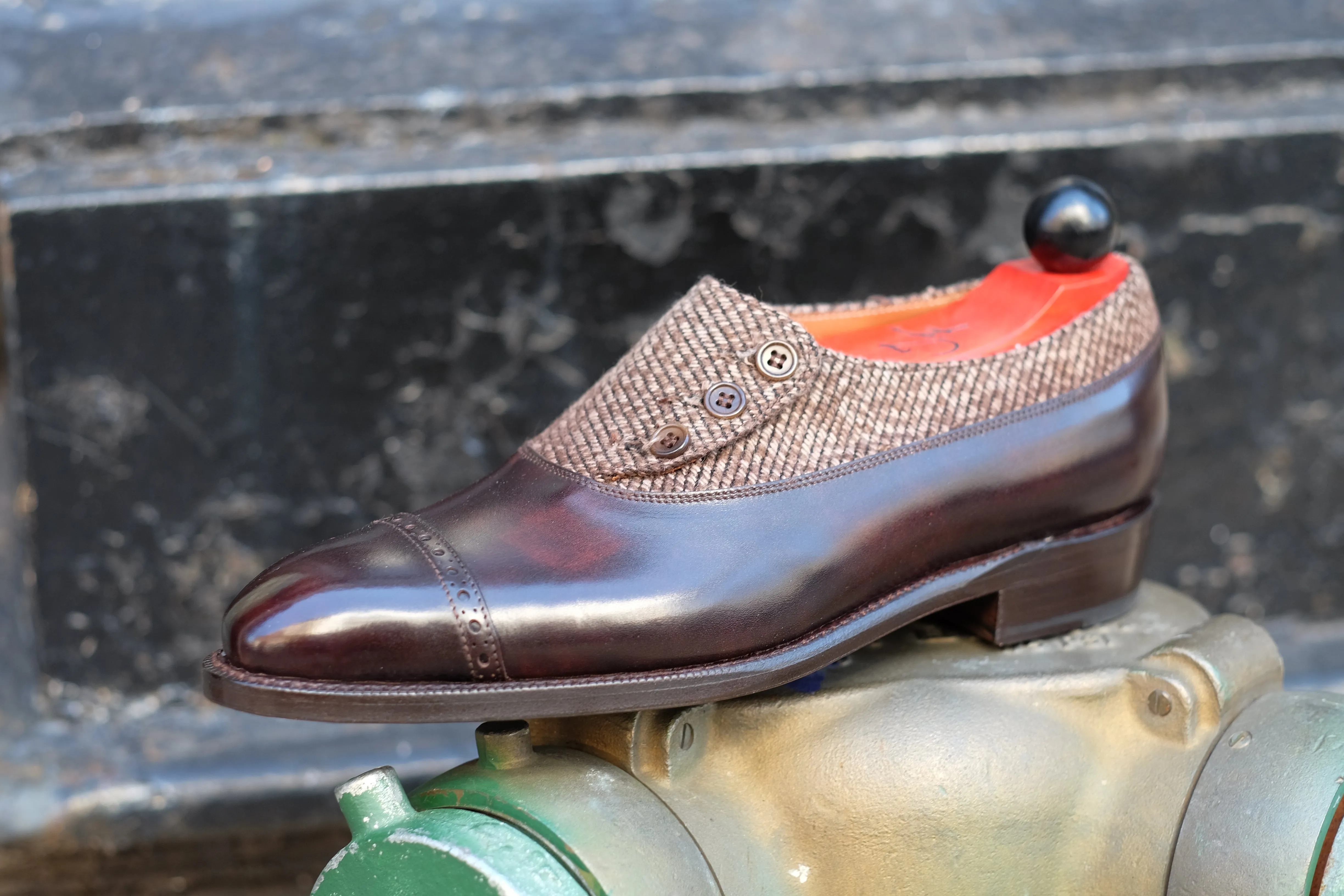 Kingston - MTO - Dark Brown Museum Calf / Brown Poulsbo - NGT Last - Single Leather Sole