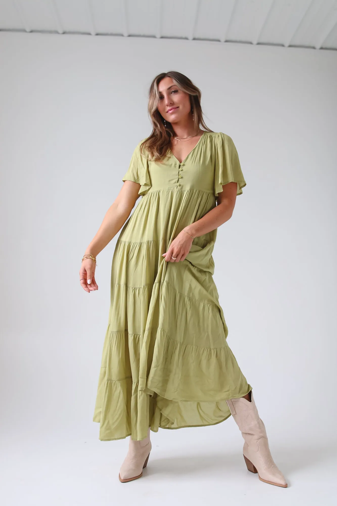 LayLay Maxi Dress in Pistachio Green