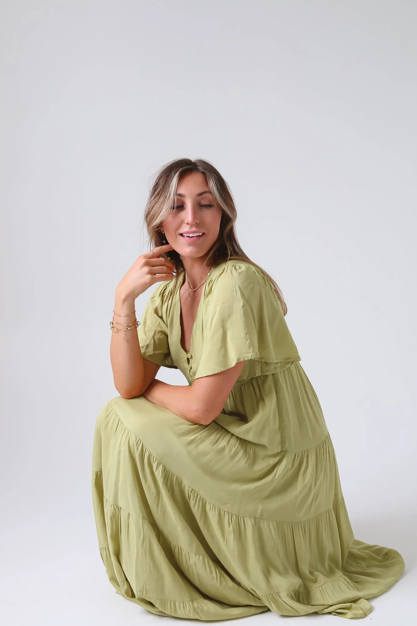 LayLay Maxi Dress in Pistachio Green