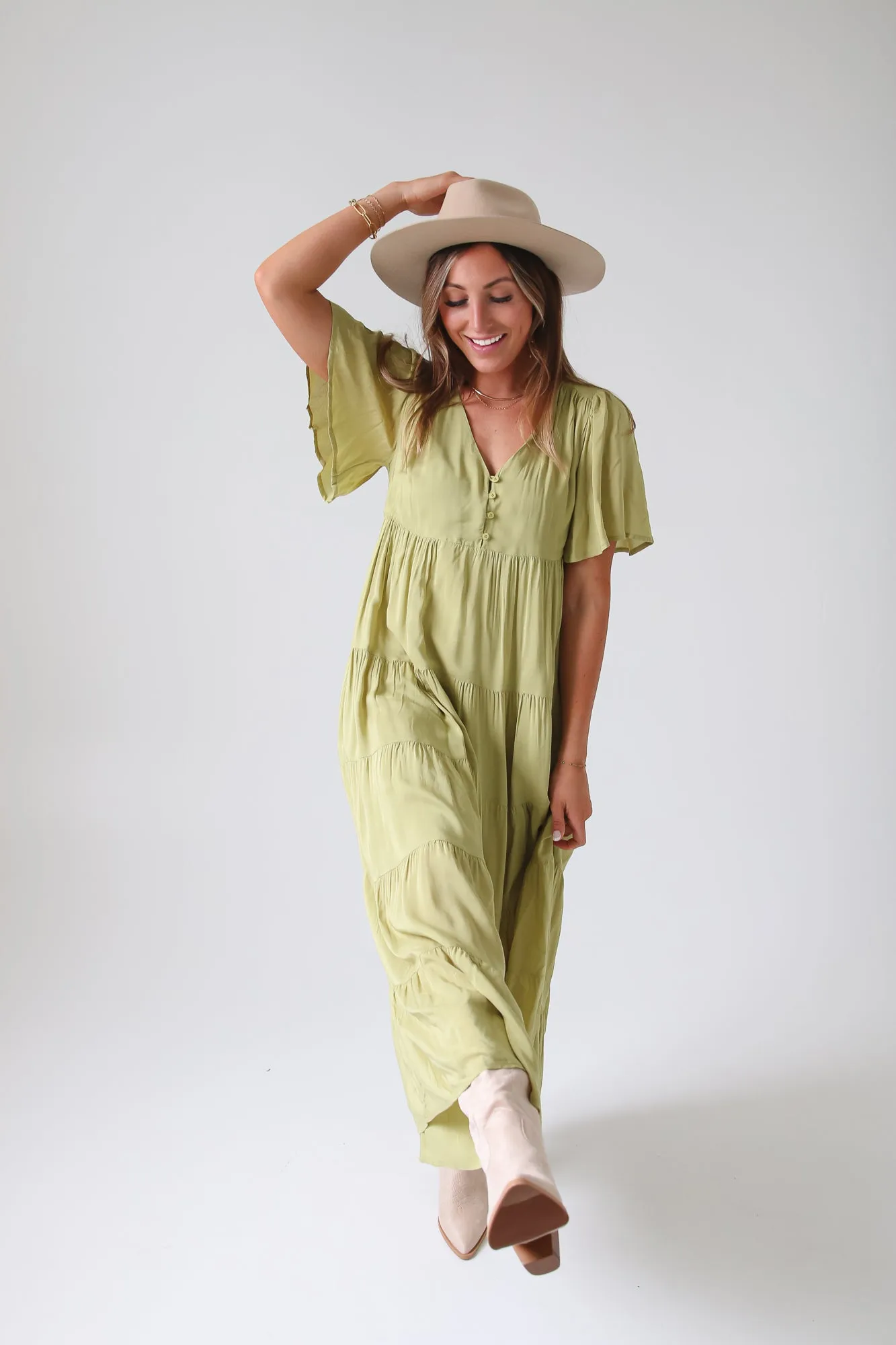 LayLay Maxi Dress in Pistachio Green