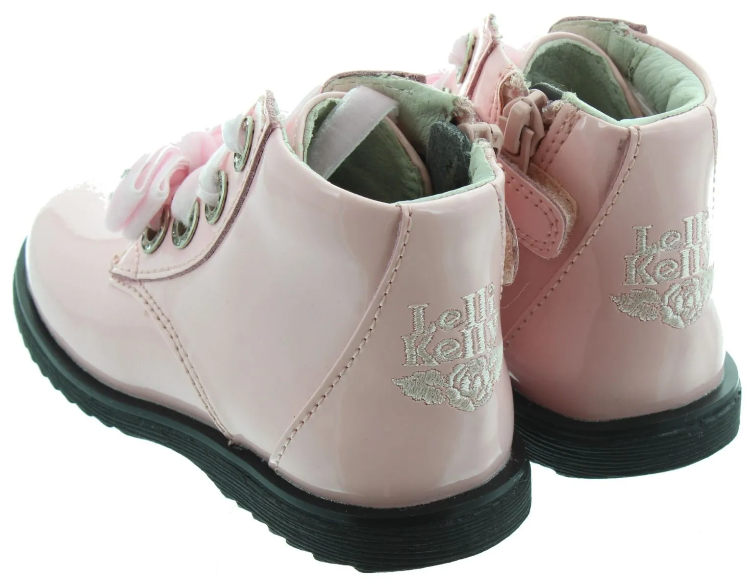 LELLI KELLY Kids LK3309 Camille Bow Boots In Pink Patent