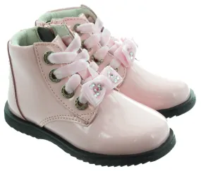 LELLI KELLY Kids LK3309 Camille Bow Boots In Pink Patent