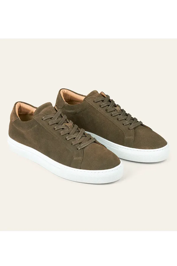 Les Deux Suede Theodor Sneaker Olive