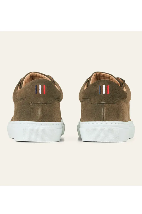 Les Deux Suede Theodor Sneaker Olive