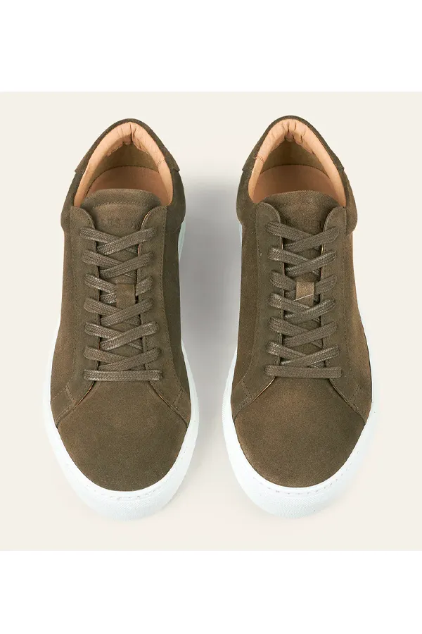 Les Deux Suede Theodor Sneaker Olive