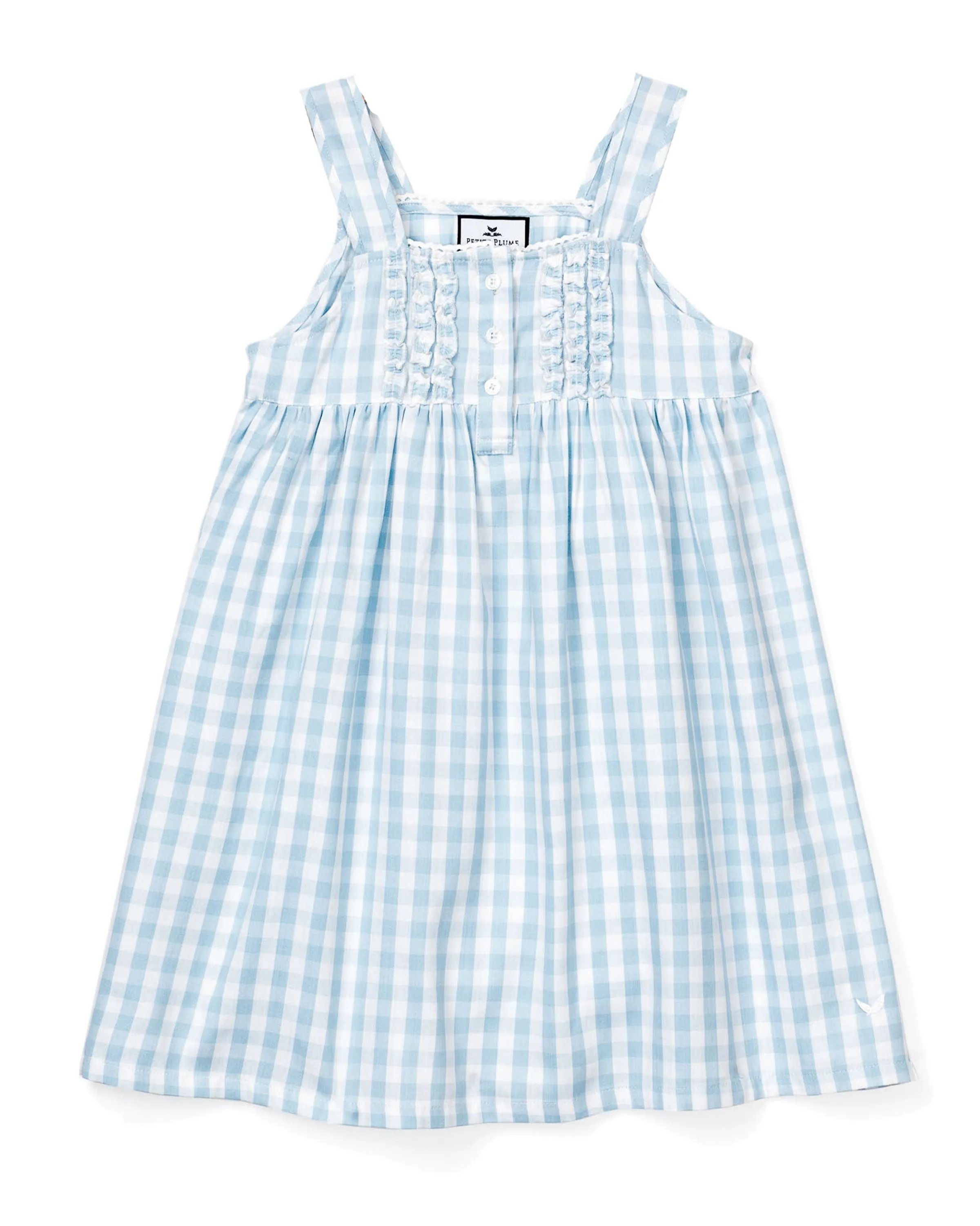 Light Blue Gingham Charlotte Nightgown