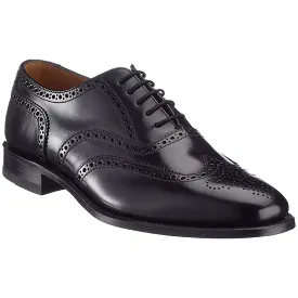 Loake 202 Black Mens Leather Lace-up Brogues Wingtip Oxford Shoes - UK 10