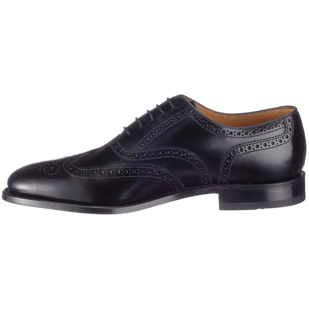 Loake 202 Black Mens Leather Lace-up Brogues Wingtip Oxford Shoes - UK 11