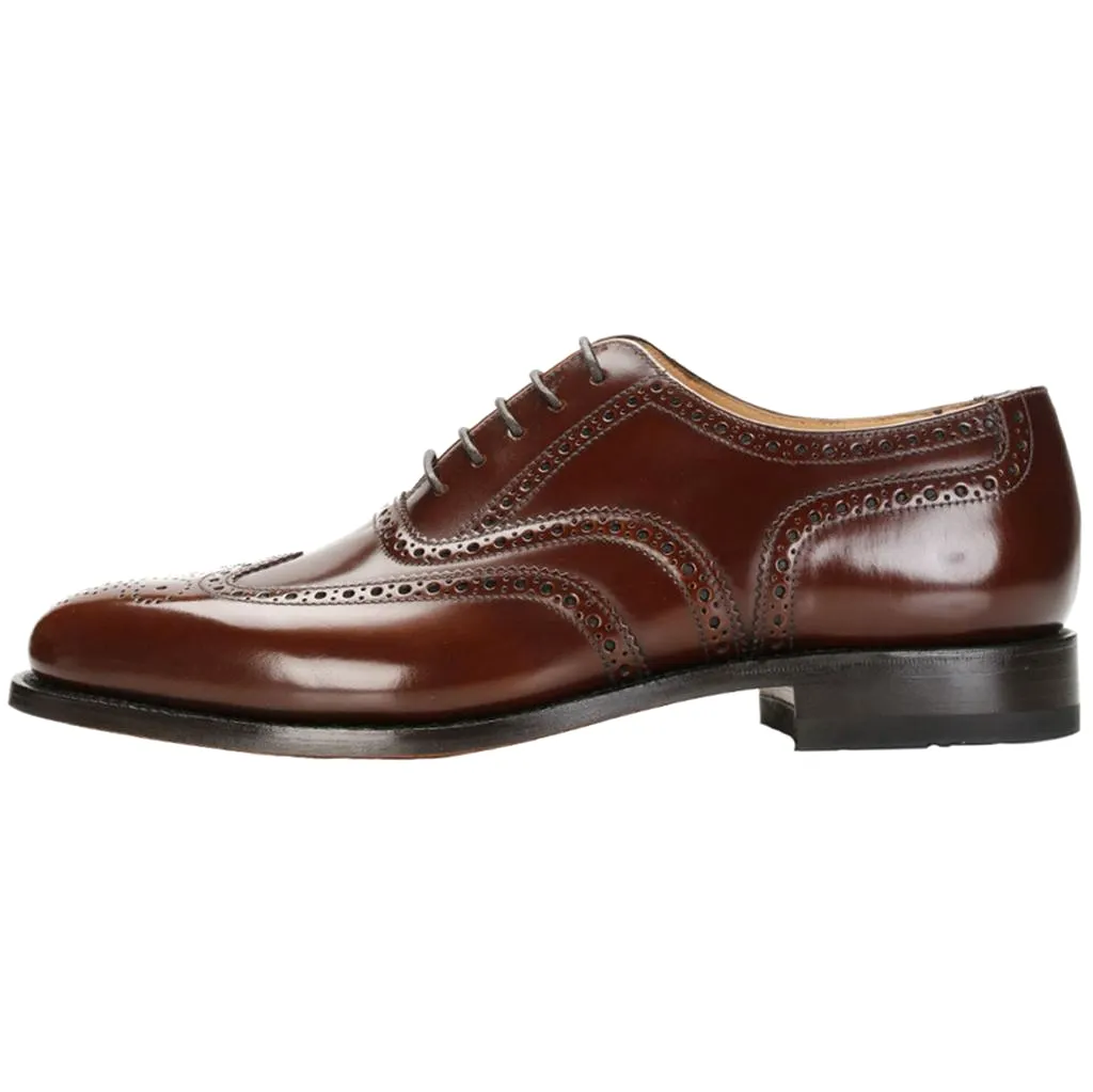 Loake 202 Brown Mens Leather Lace-up Brogues Wingtip Oxford Shoes - UK 7.5