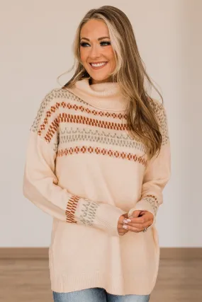 Make It Yours Turtle Neck Sweater- Cream