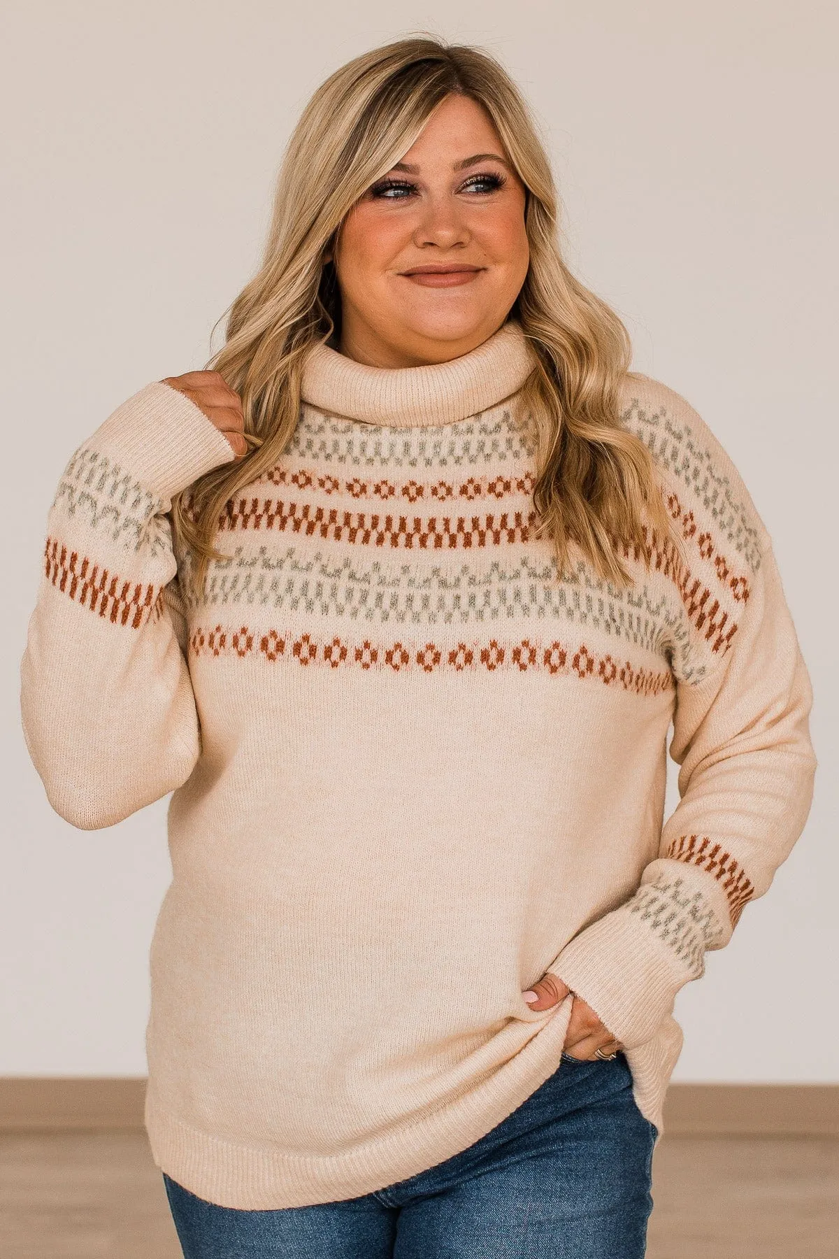 Make It Yours Turtle Neck Sweater- Cream