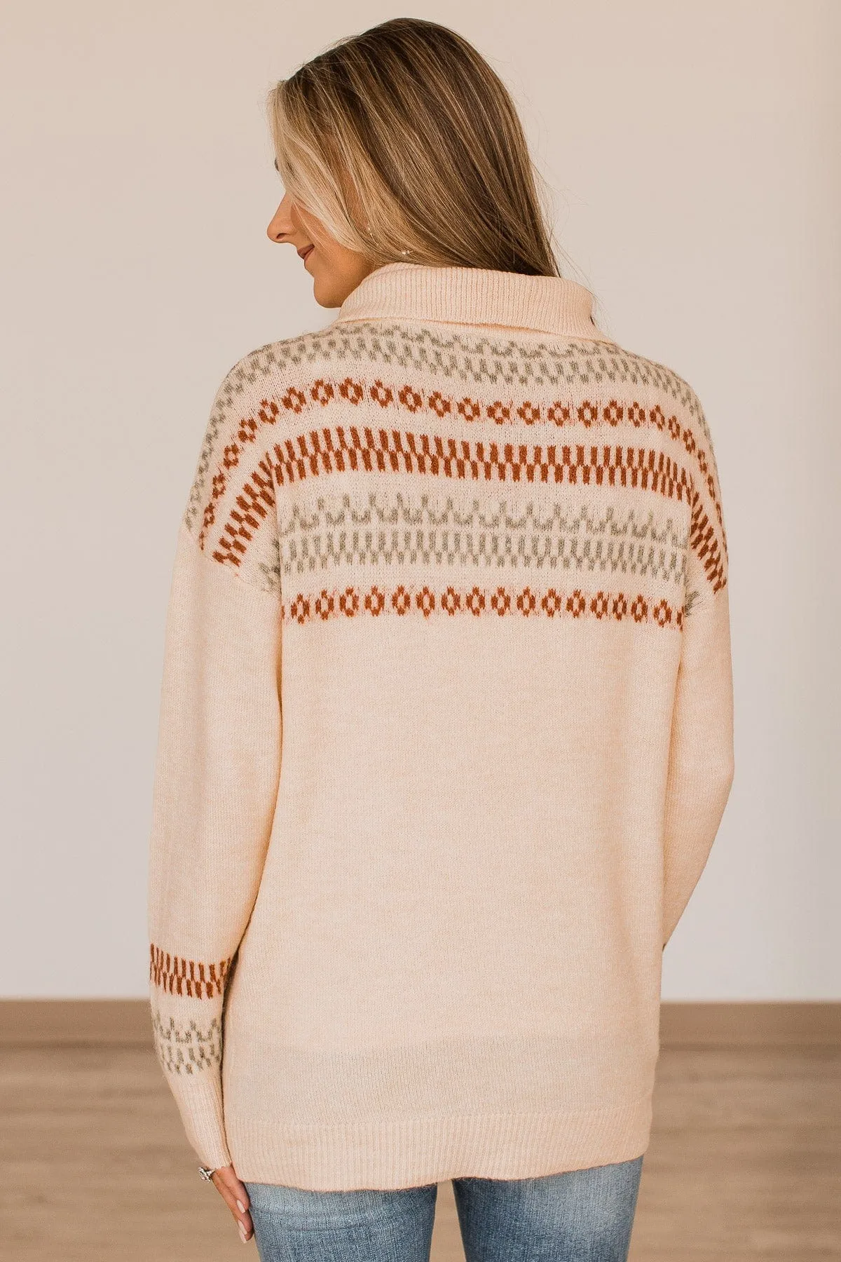 Make It Yours Turtle Neck Sweater- Cream