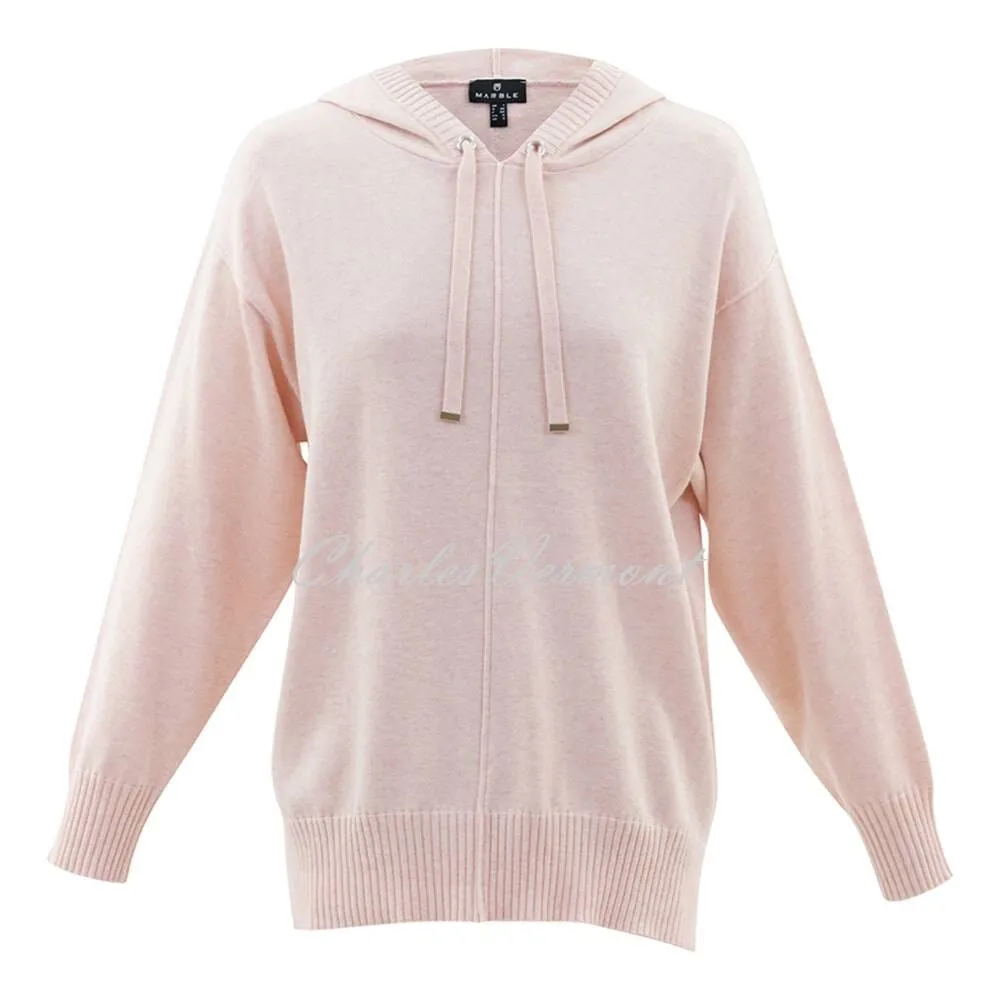 Marble Hooded Sweater - 6751-120 (Pale Pink)