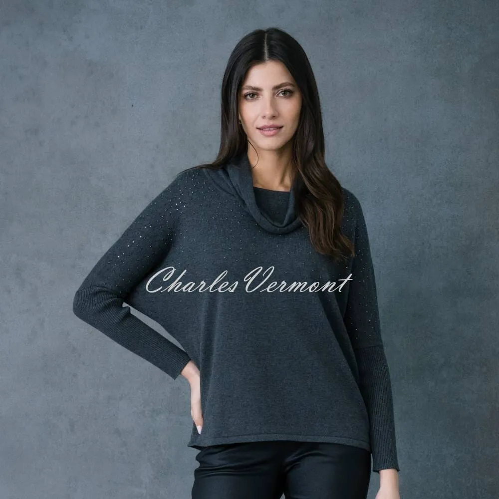 Marble Sweater - Style 6733-105 (Charcoal Grey)