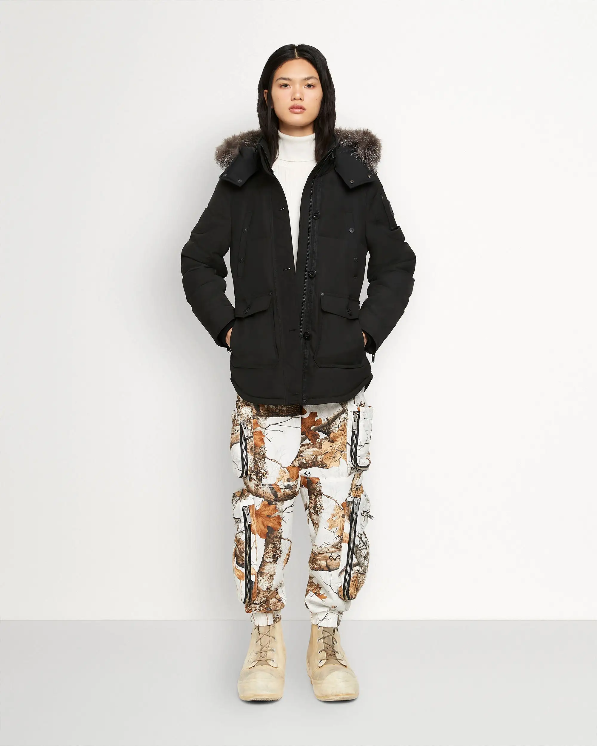 ONYX ANGUILLE JACKET SHEARLING