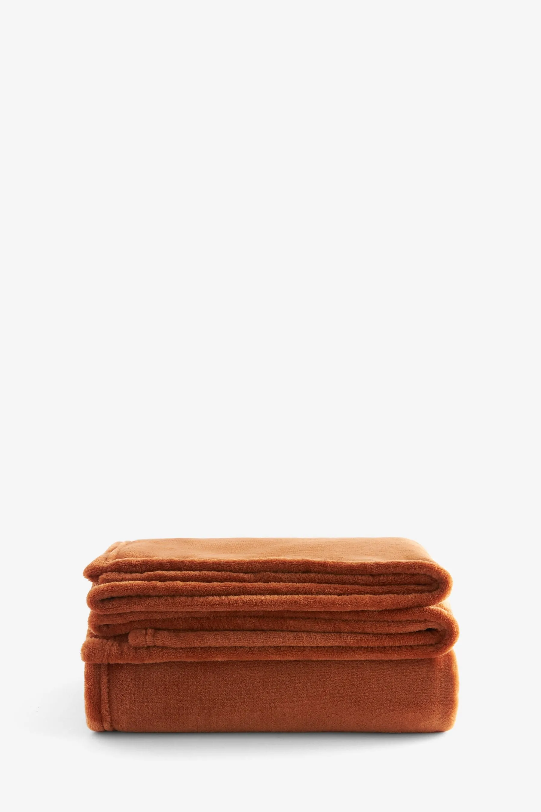 Orange Plush Fleece Throw