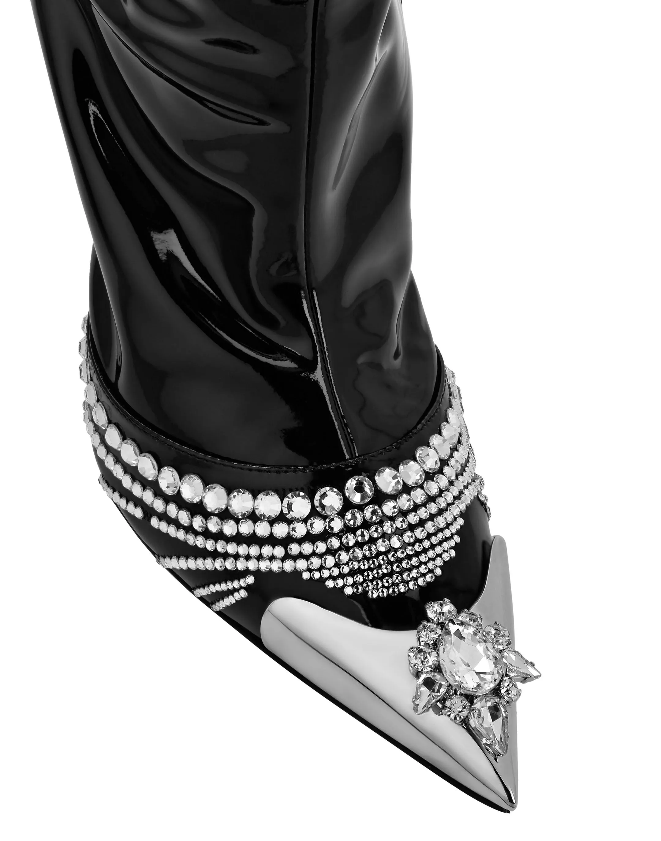 Patent Leather Boots Hi-Heels