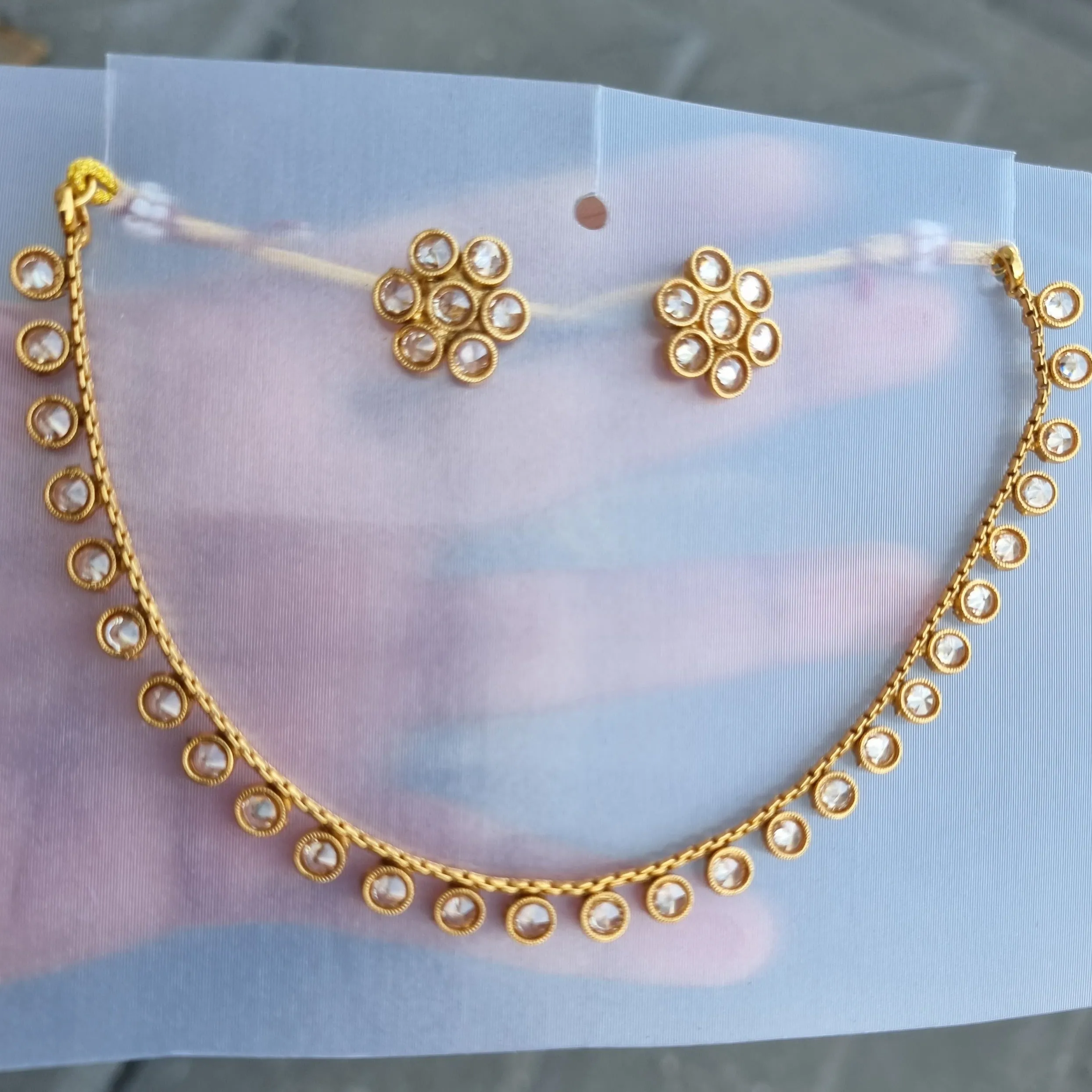 Petite Kundan Polki Necklace Set