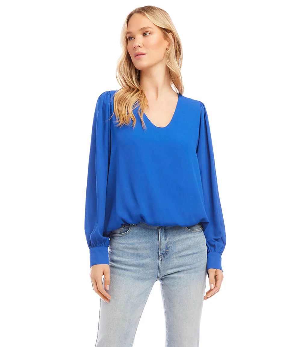 Petite Size Puff Sleeve Top