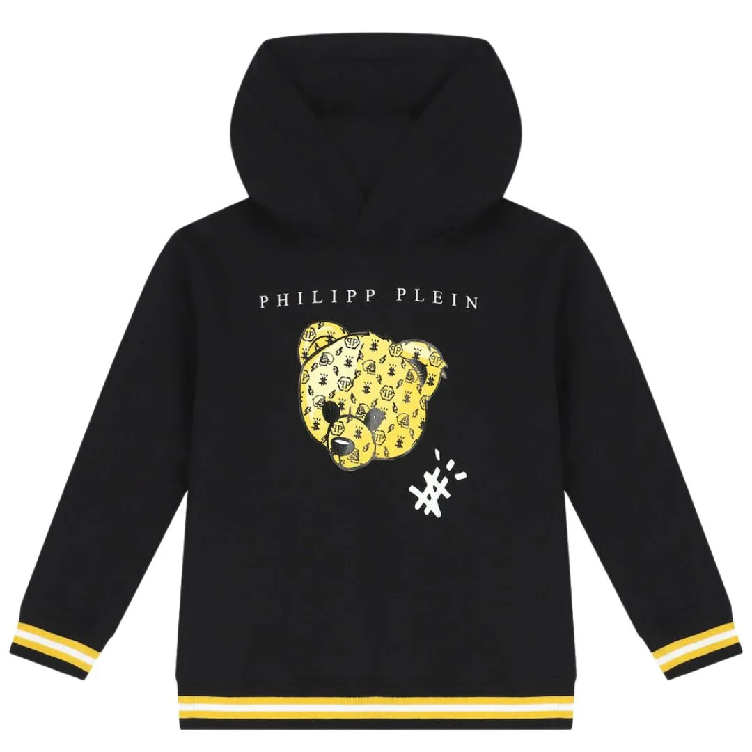 Philipp Plein Sweater Yellow Bear Logo Black