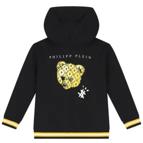 Philipp Plein Sweater Yellow Bear Logo Black