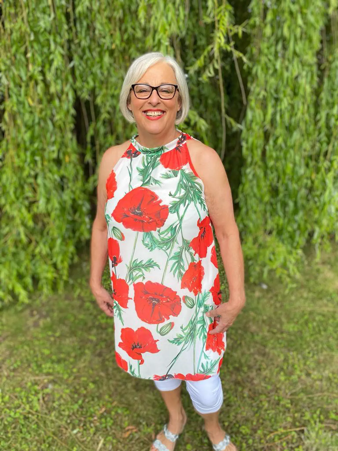 Poppy Print Halter Top Elsa