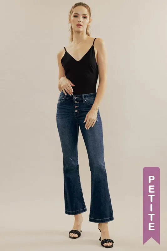 Portage Petite Mid Rise Flare Denim