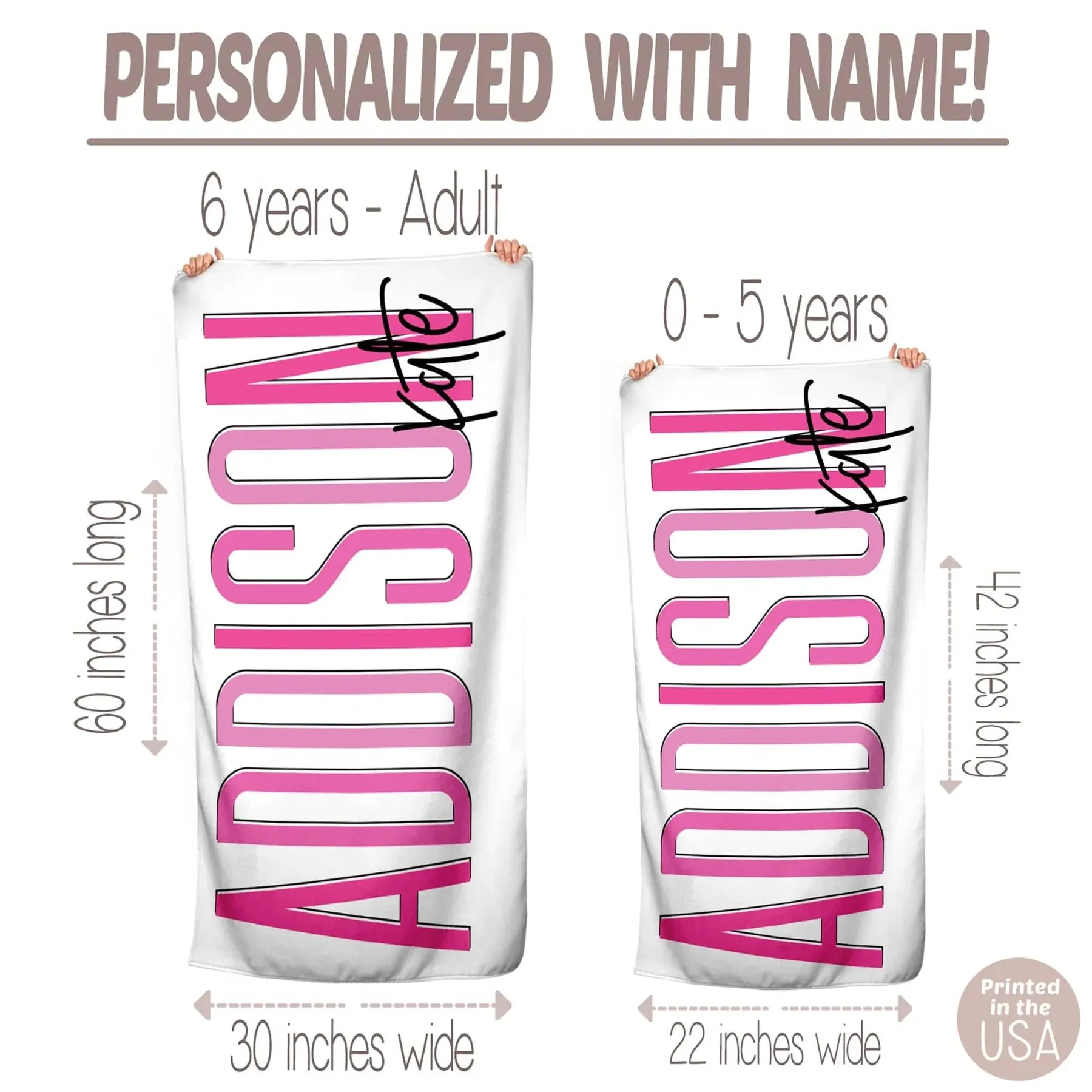 (PRE-ORDER) PERSONALIZED BEACH TOWELS | VARIOUS STYLES