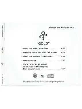 Prince – O(+> Gold  Promotional Only CD Single 5 Track USA Release 1995