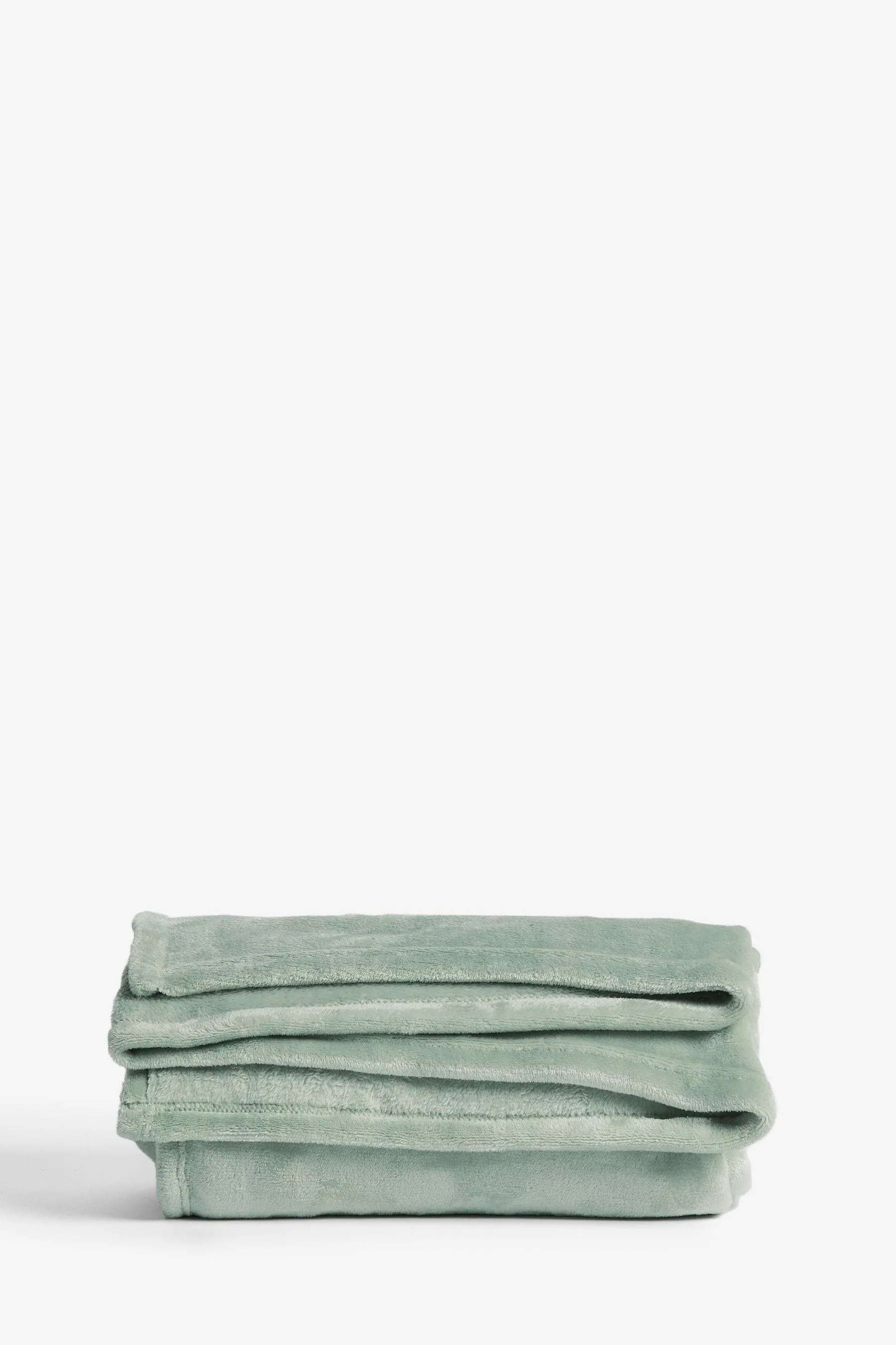 Sage Green Plush Fleece Throw