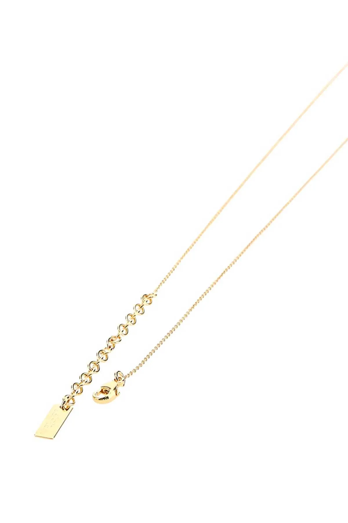 Saint Laurent Heart And Rhinestone Long Necklace