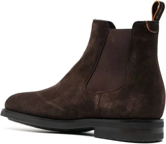 Santoni suede Chelsea boots Brown