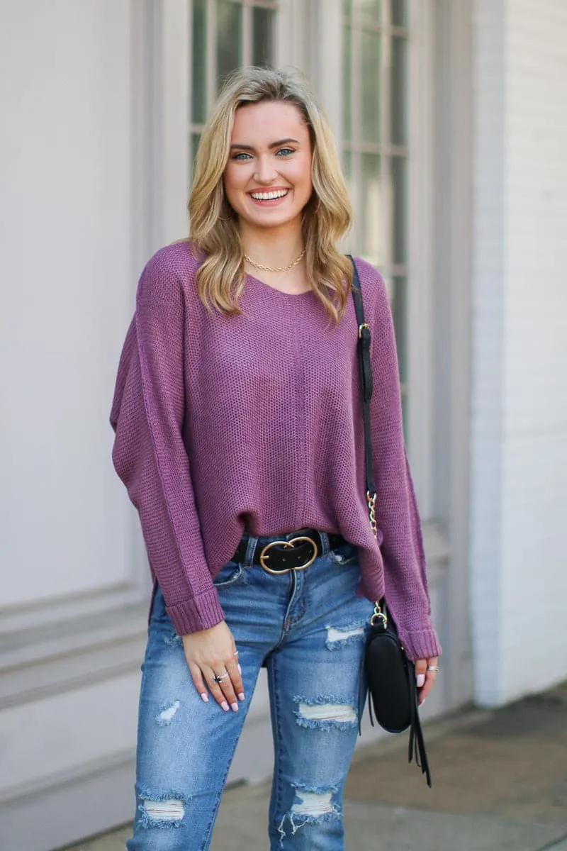 Shaely High Low Knit Sweater - FINAL SALE