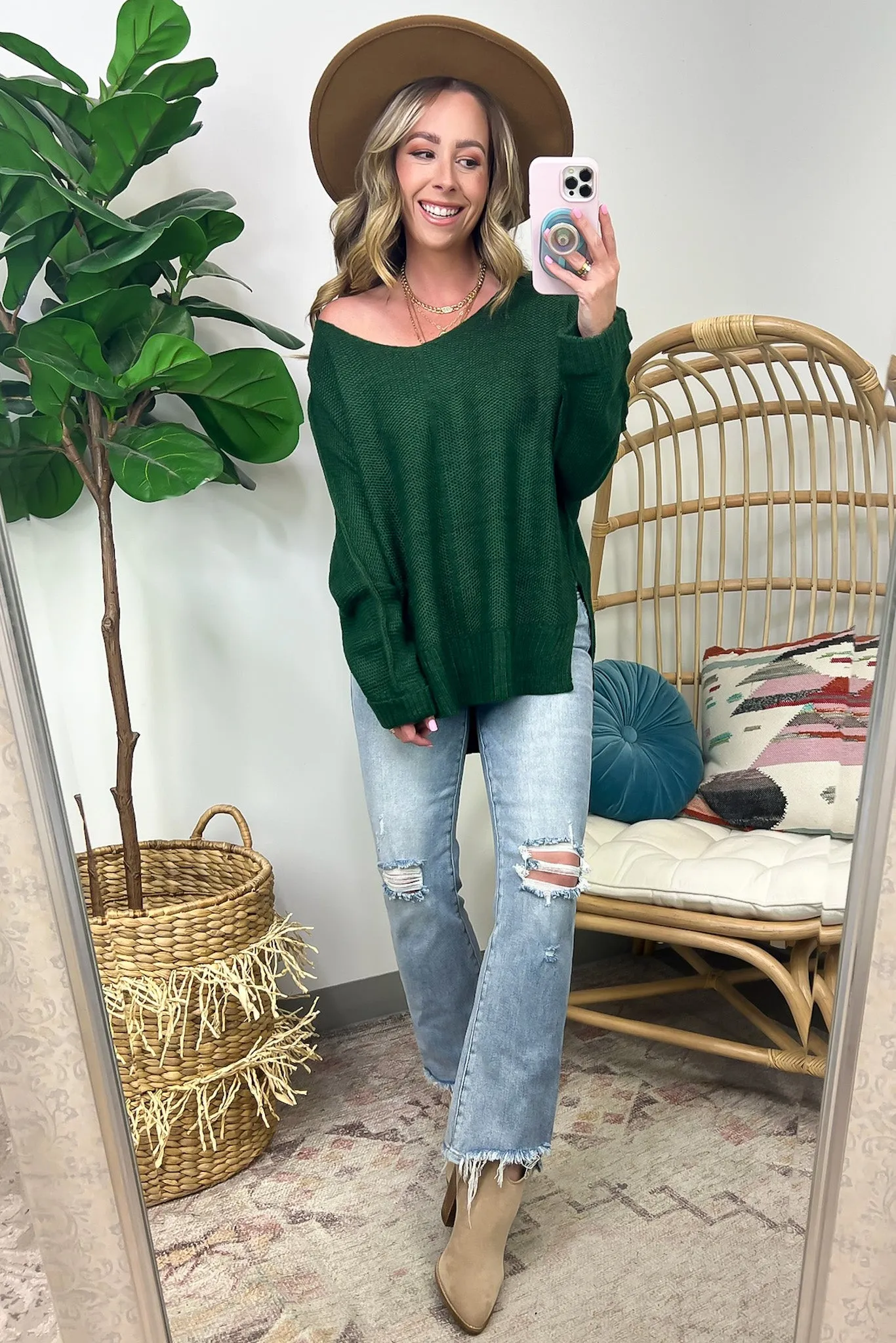 Shaely High Low Knit Sweater - FINAL SALE