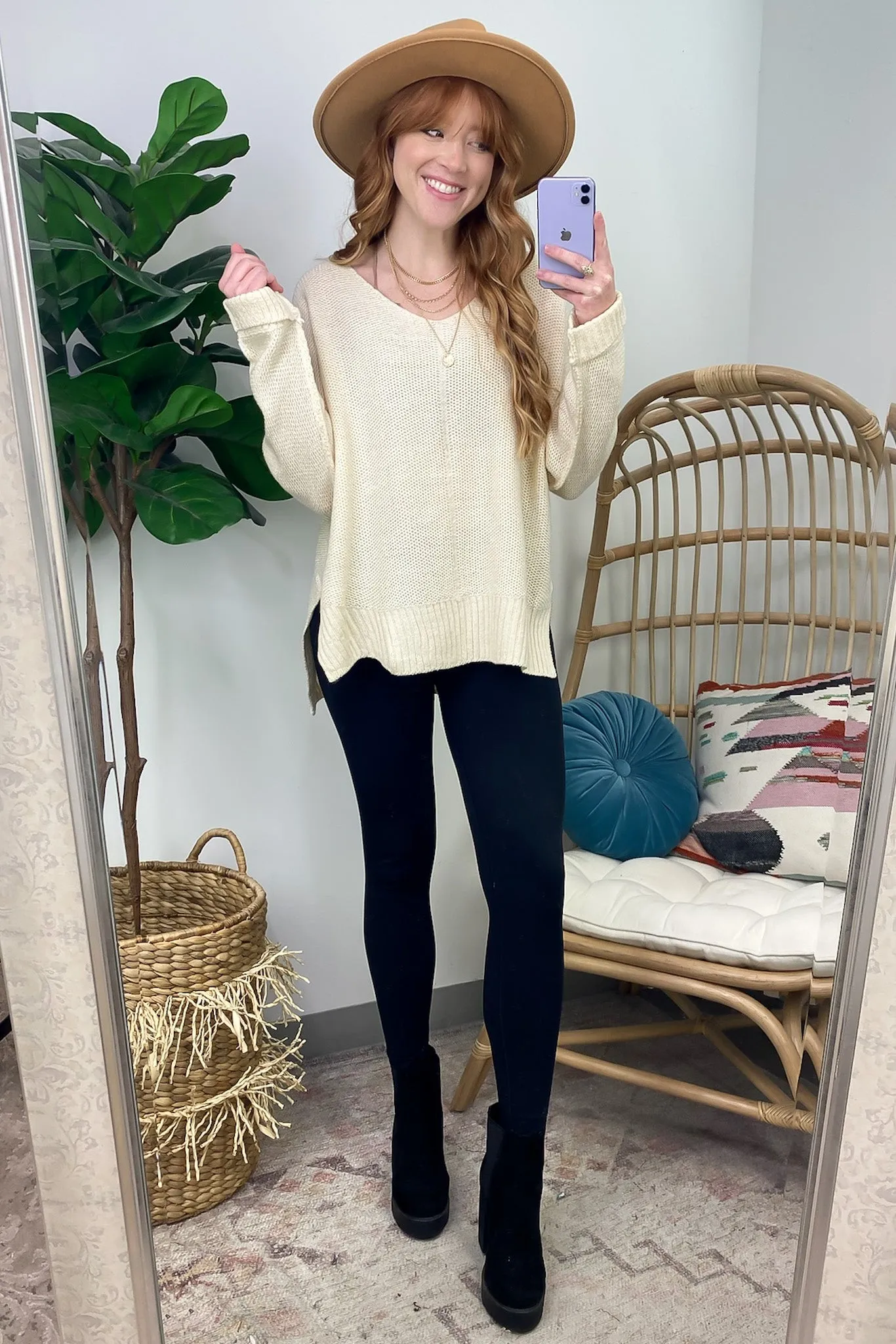 Shaely High Low Knit Sweater - FINAL SALE