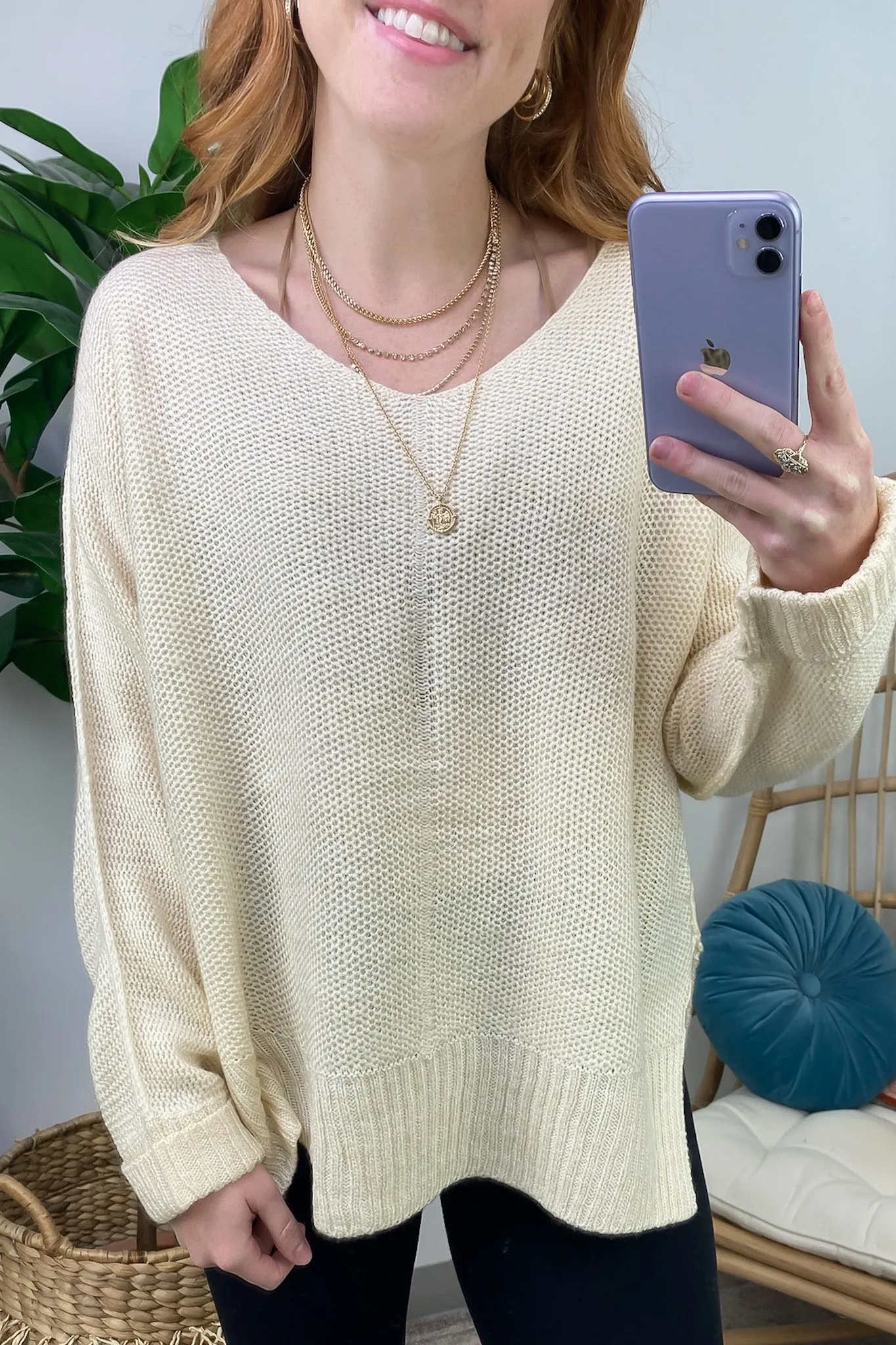 Shaely High Low Knit Sweater - FINAL SALE