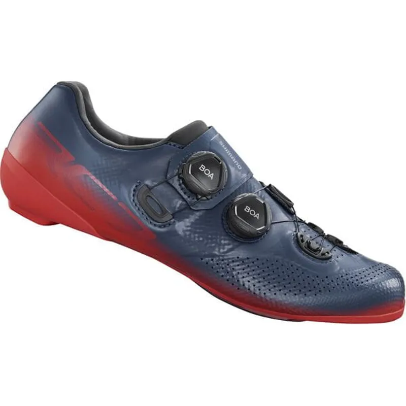 Shimano RC7 RC702 SPD-SL Shoes in Red and Blue